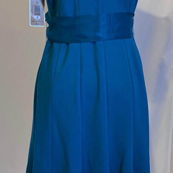 NWT Nue by Shani Blue Flutter Sleeve Midi Sundress formal cocktail dress - Picture 10 of 14